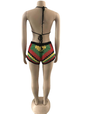 Rasta Crochet Bikini Set