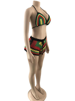 Rasta Crochet Bikini Set