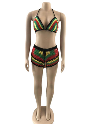 Rasta Crochet Bikini Set