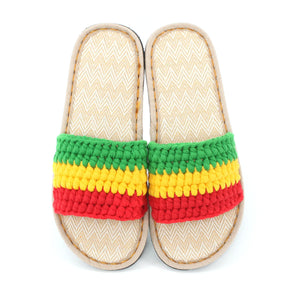 Rasta Jamaica Unisex Hand-made Crocheted Slippers