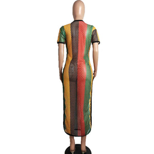 Rasta Stripe Cover Up Dress