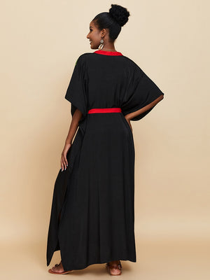 Elegant Rasta Maxi Cover up Dress