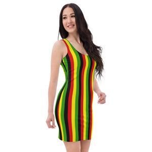 Rasta Striped Sublimation Cut & Sew Dress