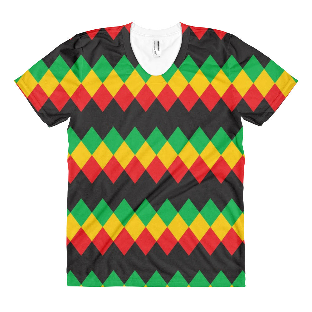 Women's sublimated Rasta t-shirt