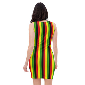 Rasta Striped Sublimation Cut & Sew Dress