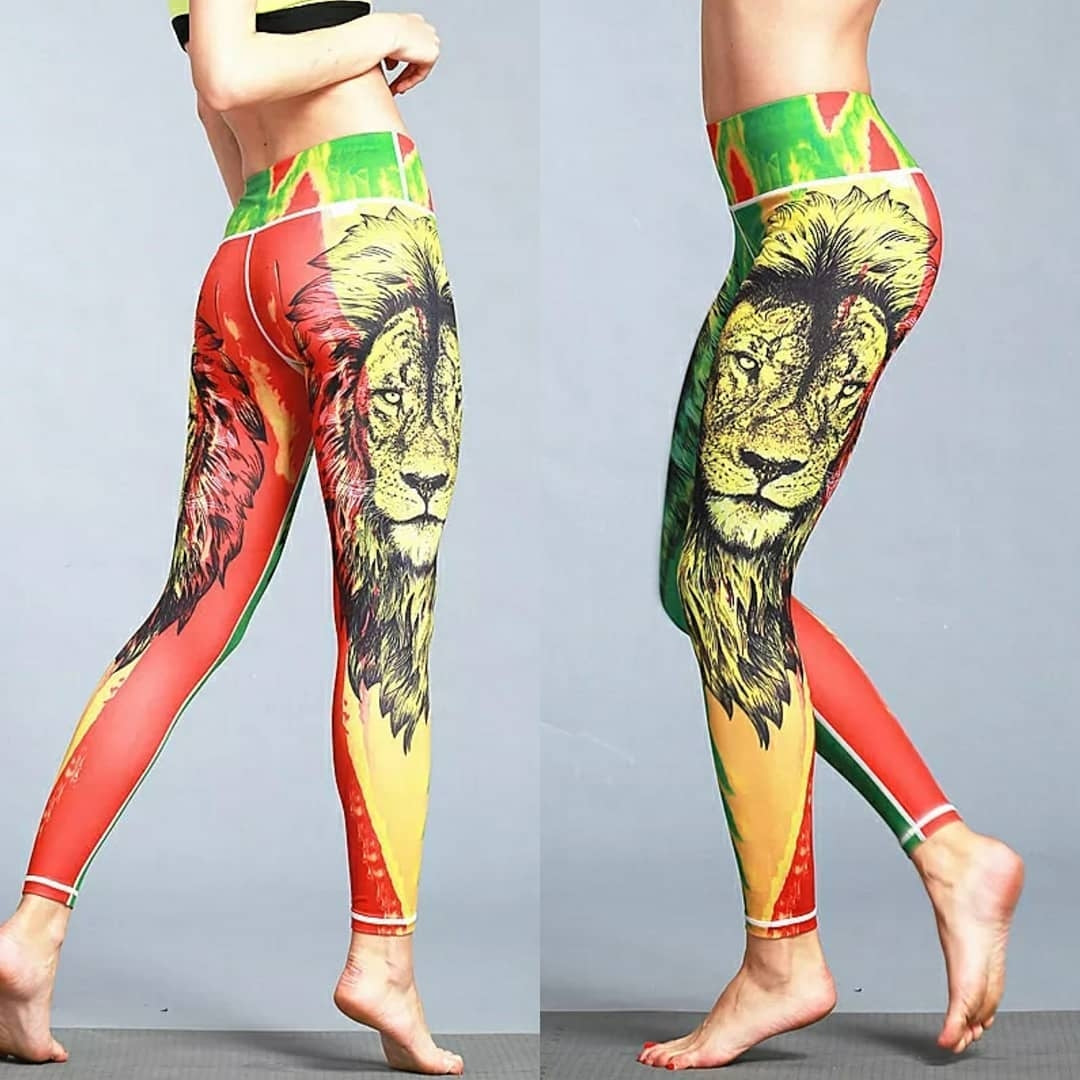 Rasta Lion High Waisted Leggings