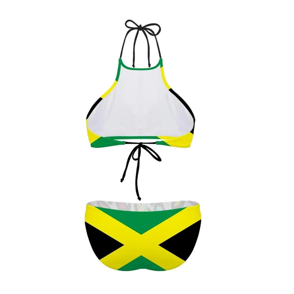 Jamaica Flag Two Piece Swimsuit