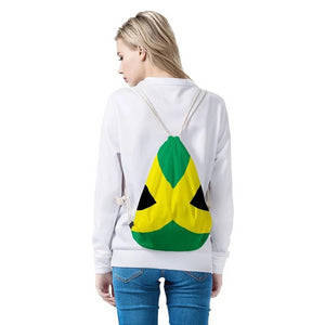 Jamaica Flag Drawstring Bag