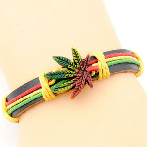 Rasta Leather Bracelet