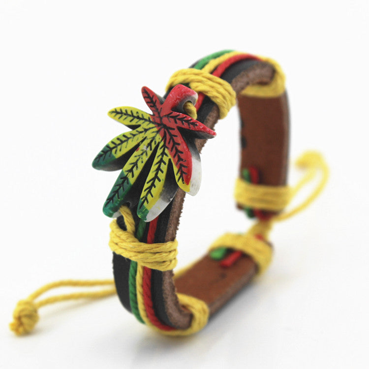 Rasta Leather Bracelet