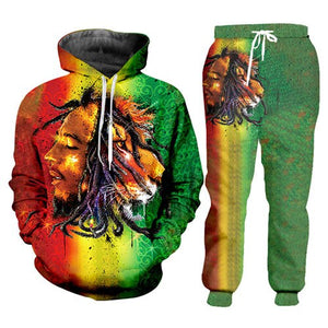 Bob Marley Lion Print Unisex Tracksuit