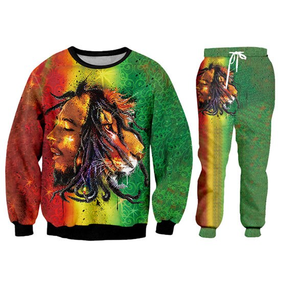 Bob Marley Lion Print Unisex Tracksuit