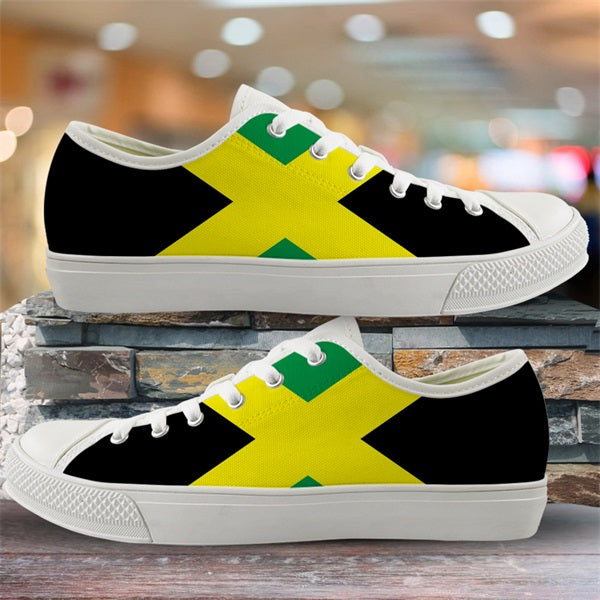 Jamaica Flag Low Top Canvas Shoes