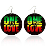 One Love Wooden Earrings