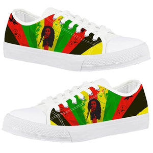 Rasta Jamaica Vulcanized 3D Print Canvas Shoes