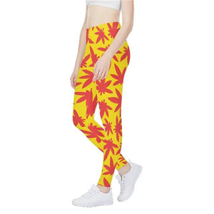 Women Weed Leaf Leggings