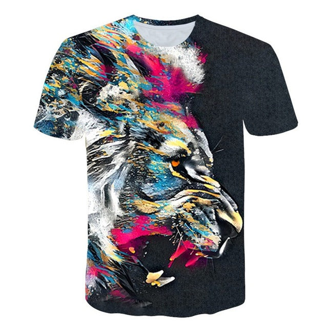 Rasta Lion King 3D Print T-Shirt