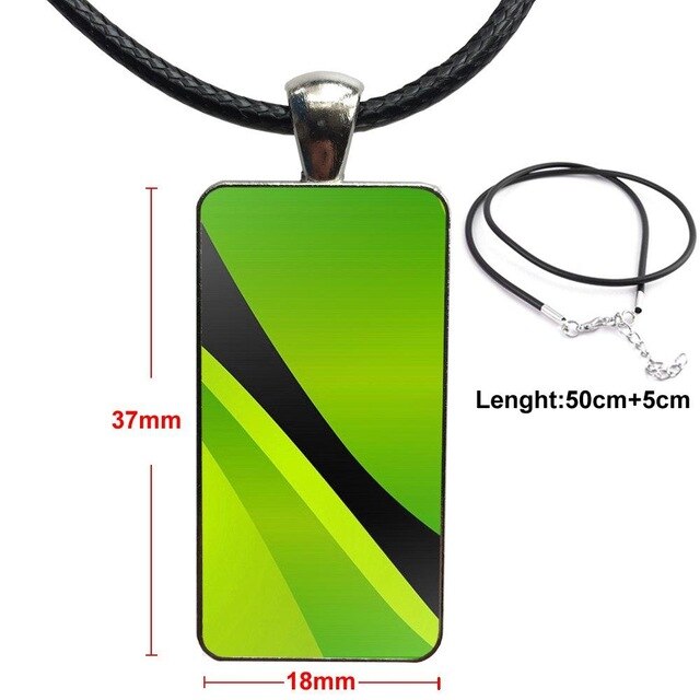 Jamaica Flag Rasta Glass Pendant Necklace