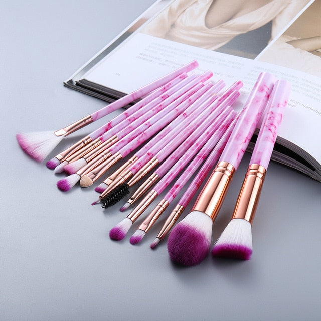 15Pcs Makeup Brushes Tool Set