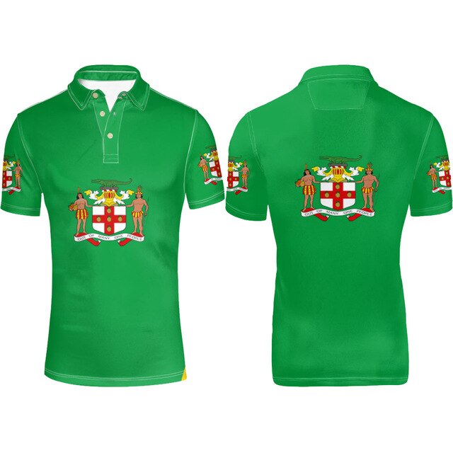 Jamaica Flag Coat of Arms Polo T-shirt