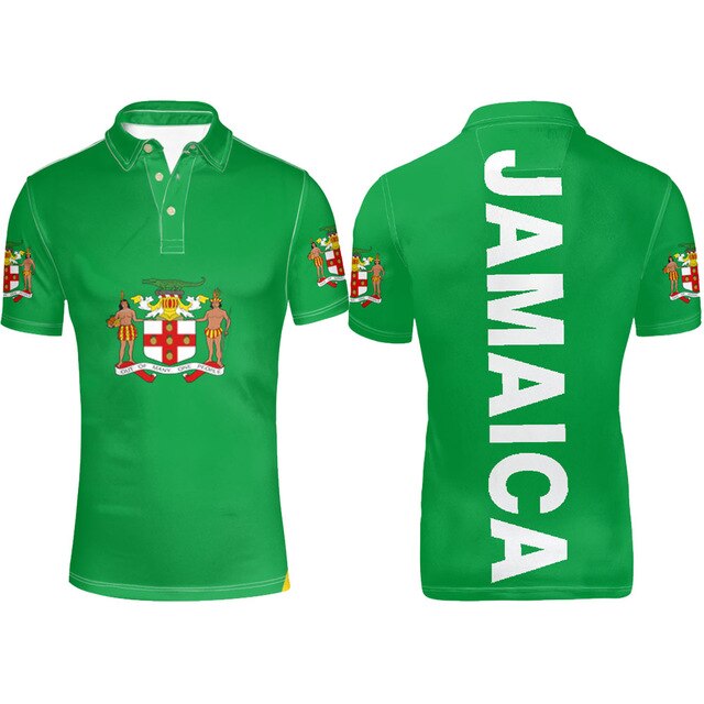 Jamaica Flag Coat of Arms Polo T-shirt