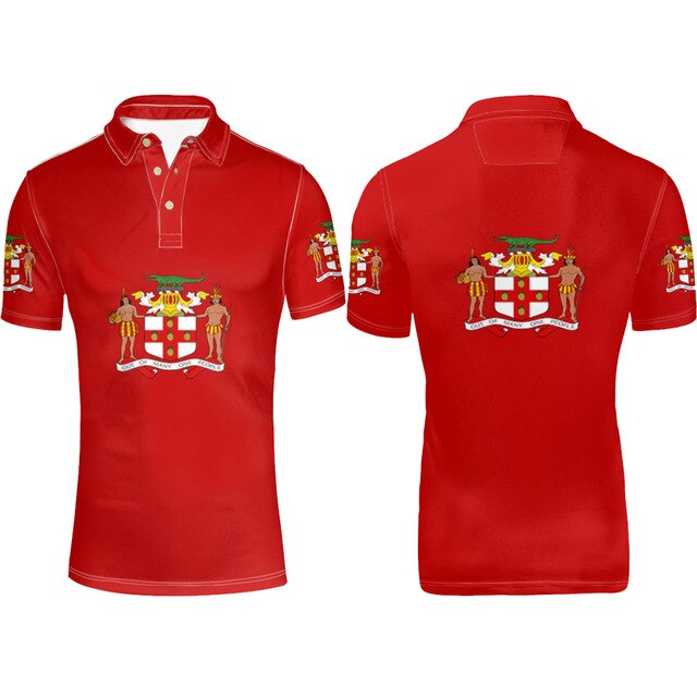 Jamaica Flag Coat of Arms Polo T-shirt