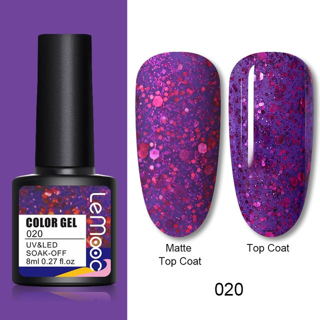 Glitter Sequins UV LED Nail Gel Polish