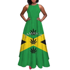 Jamaica Rasta Sleeveless Maxi Dress