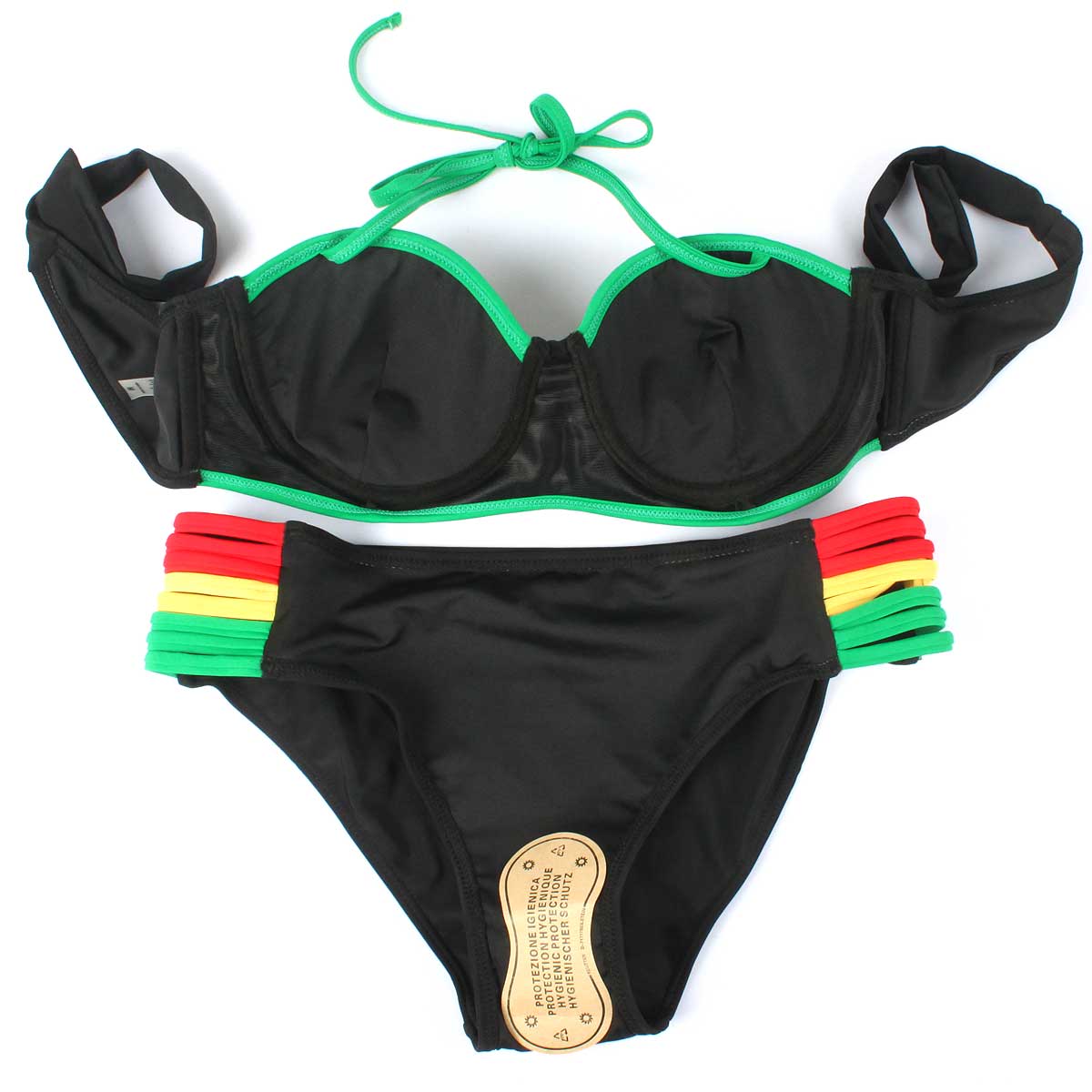 Rasta Striped 2 Piece Swimsuit