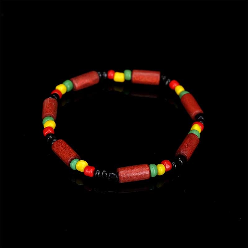 3 Pieces Rasta Wooden Bracelet