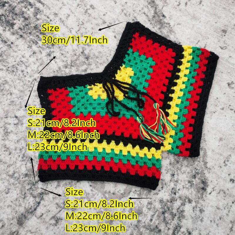 Rasta Handmade Crochet Two Piece Swimsuit