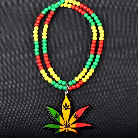 Rasta Hemp Pendant Necklace