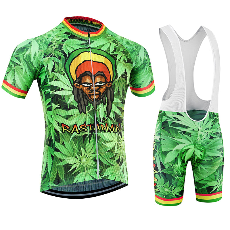 Rastaman Weed Leaf Cycling Jersey Set