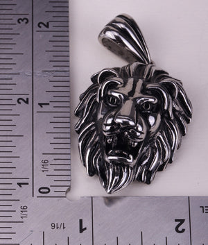 Lion Head Stainless Steel Pendant Necklace