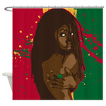 Rasta Girl Waterproof Shower Curtain