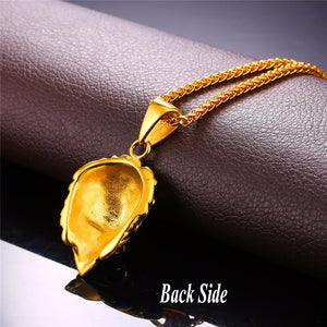 Lion Head Stainless Steel Pendant Necklace