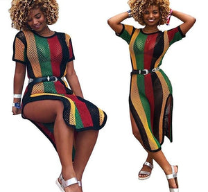 Rasta Fishnet Cover Up Dress