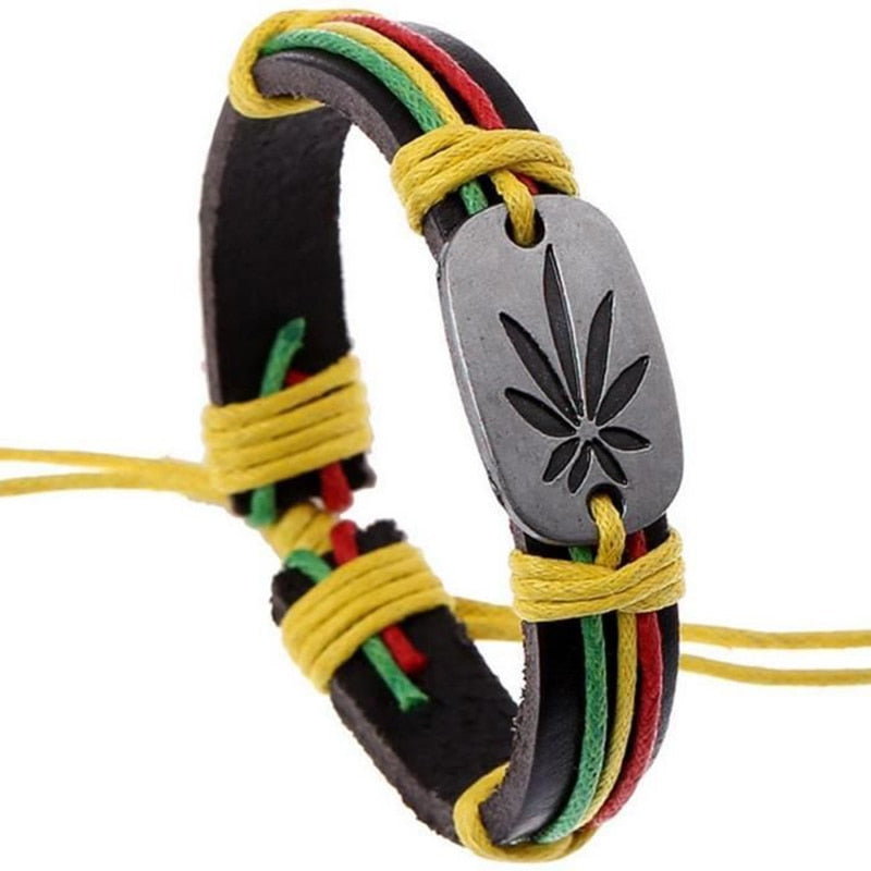 Rasta Leather Bracelet