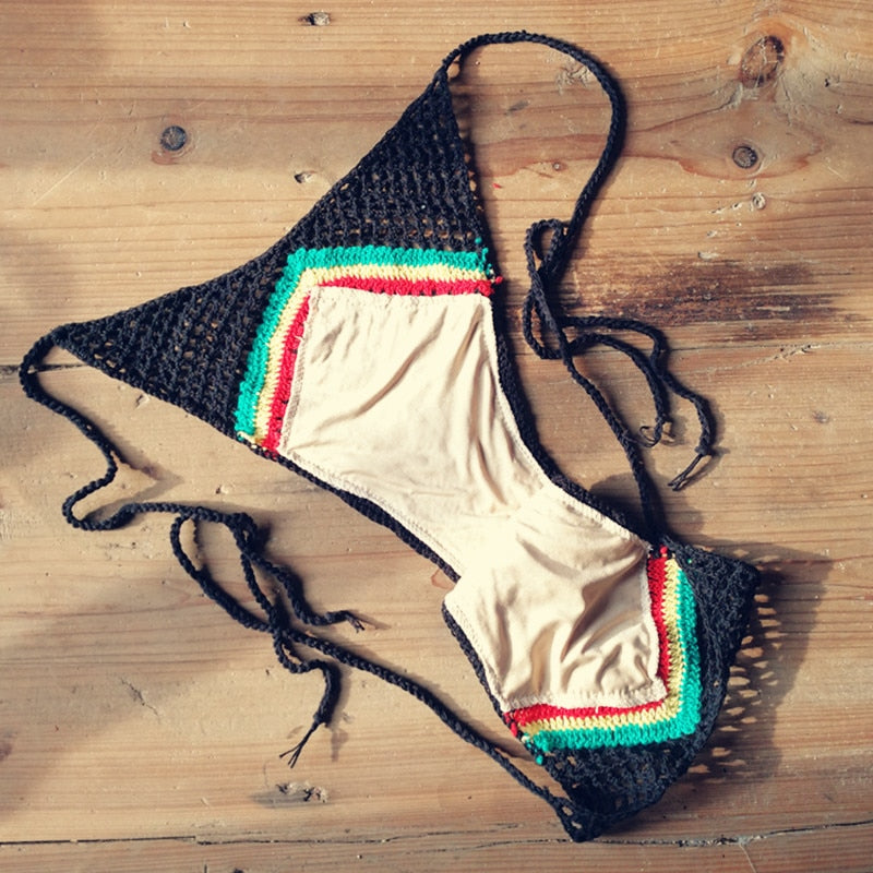 Rasta Handmade Crochet Bikini Set