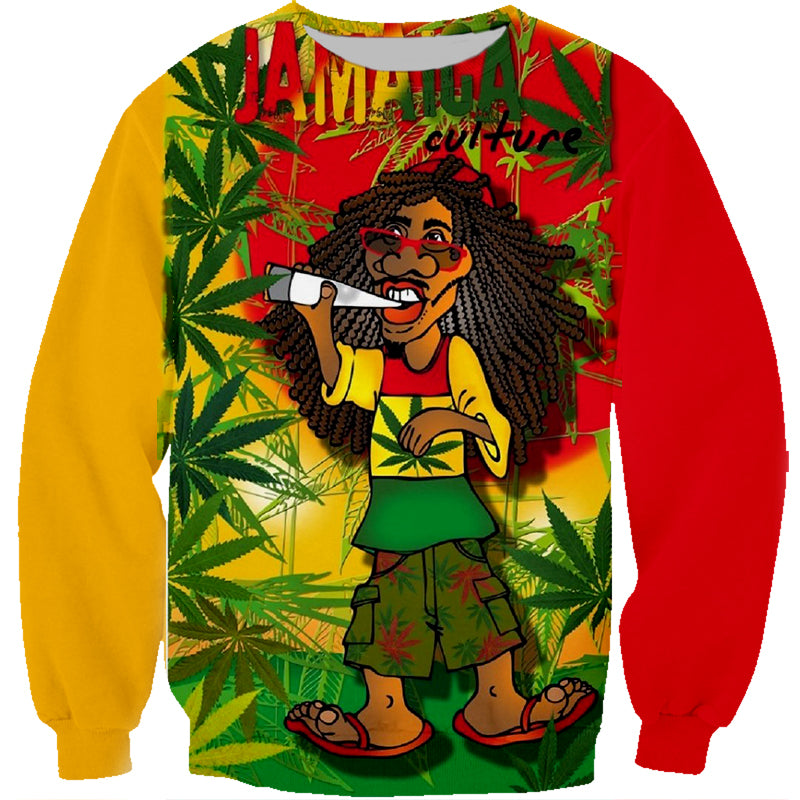 Rasta Jamaica 3D Sweatshirt and Hoodie