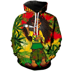 Rasta Jamaica 3D Sweatshirt and Hoodie