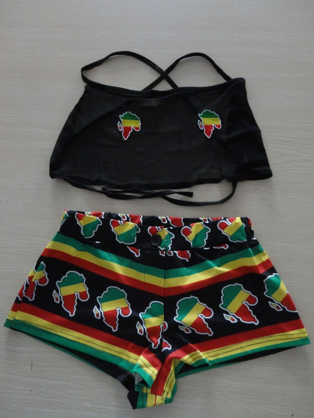 Rasta Two Piece Shorts Set