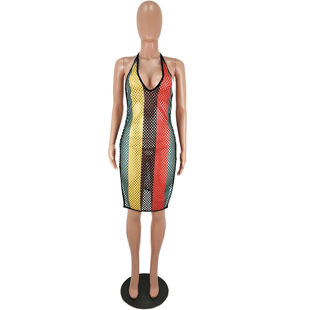 Rasta Fishnet Cover Up Dress