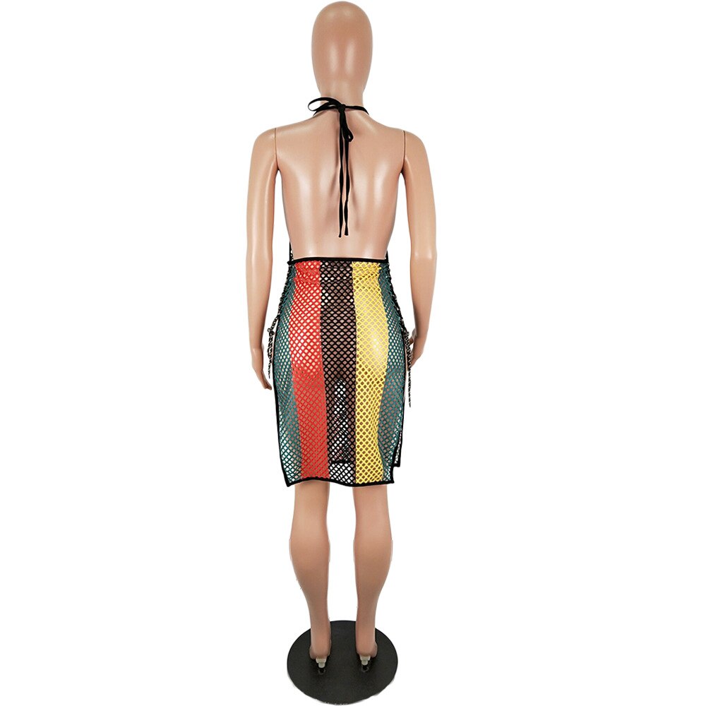 Rasta Fishnet Cover Up Dress